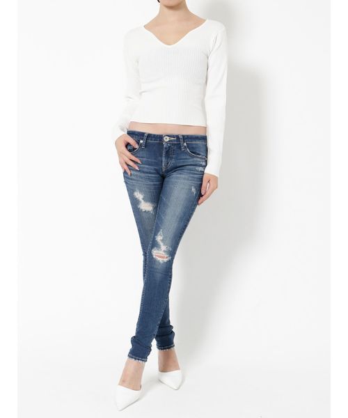 GYDA（ジェイダ）の「デコルテデザインタイトニットTOPS（ニット/セーター・レディース・ブラック/オフホワイト/その他/その他2・FREE）」の12枚目の写真