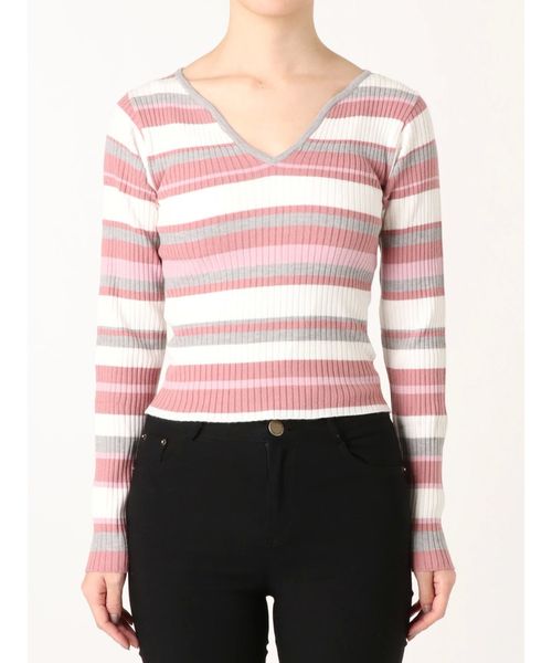 GYDA（ジェイダ）の「デコルテデザインタイトニットTOPS（ニット/セーター・レディース・ブラック/オフホワイト/その他/その他2・FREE）」の11枚目の写真