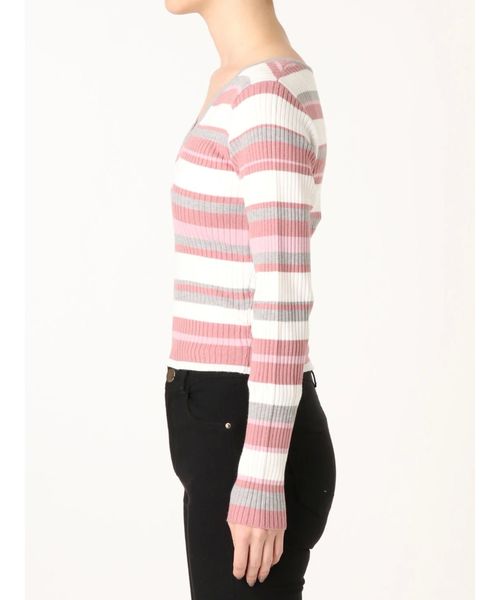 GYDA（ジェイダ）の「デコルテデザインタイトニットTOPS（ニット/セーター・レディース・ブラック/オフホワイト/その他/その他2・FREE）」の10枚目の写真