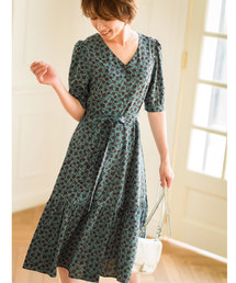 &. NOSTALGIA | 小花柄VネックガウンOP(ワンピース)