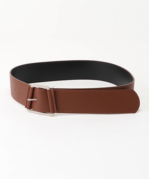 LIPSERVICE(リップサービス)の「スクエアバックルベルト(ベルト・レディース・ブラウン/ブラック・FREE)」の2枚目の写真