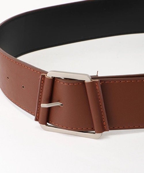 LIPSERVICE(リップサービス)の「スクエアバックルベルト(ベルト・レディース・ブラウン/ブラック・FREE)」の4枚目の写真