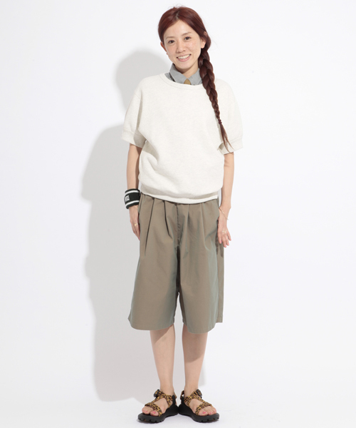 BEAMS BOY（ビームスボーイ）の「○BEAMS BOY / コットン ポリエステル キュロット（その他パンツ・レディース・ブラック/カーキ・ONE SIZE）」の3枚目の写真