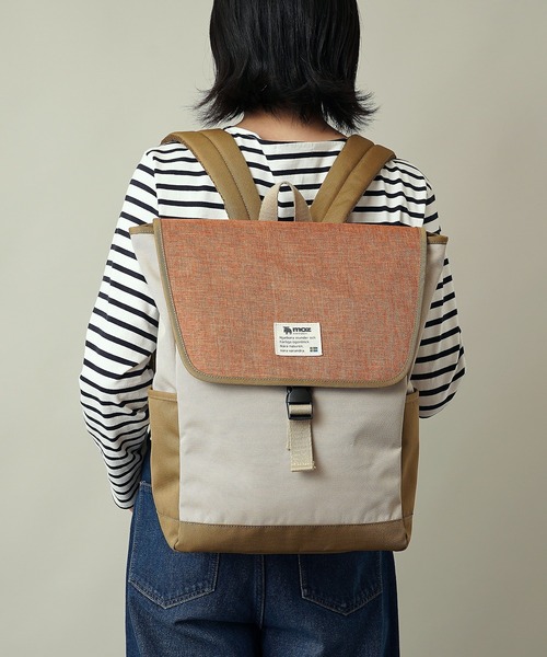 moz(モズ)の「moz(モズ) かぶせリュック/バックパック ZZEI-12(バックパック/リュック・レディース・トリコロール/ネイビー/ブラック/グレー系2/グレー系1/グレー系その他2/ミント/モスグリーン/オレンジ・ONE SIZE)」の14枚目の写真