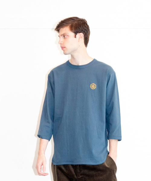 VIRGOwearworks(ヴァルゴウェアワークス)の「CIRCLE HAPPY EMB 3/4(Tシャツ/カットソー・メンズ・インディゴブルー/ホワイト/ブラック・4/2/3)」の3枚目の写真