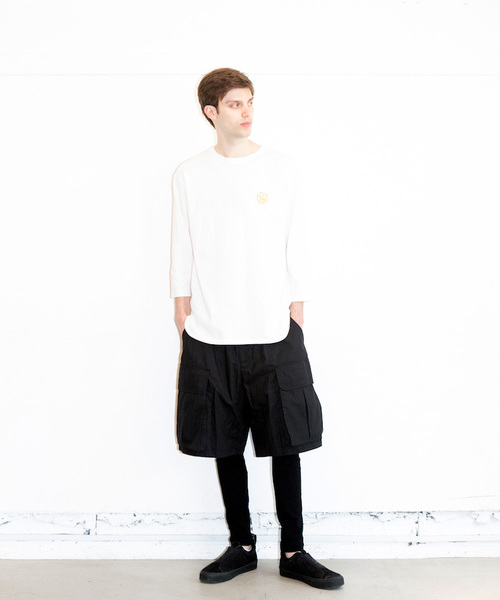 VIRGOwearworks(ヴァルゴウェアワークス)の「CIRCLE HAPPY EMB 3/4(Tシャツ/カットソー・メンズ・インディゴブルー/ホワイト/ブラック・4/2/3)」の9枚目の写真