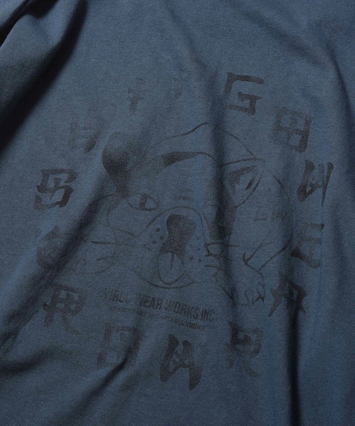 VIRGOwearworks(ヴァルゴウェアワークス)の「CIRCLE HAPPY EMB 3/4(Tシャツ/カットソー・メンズ・インディゴブルー/ホワイト/ブラック・4/2/3)」の18枚目の写真