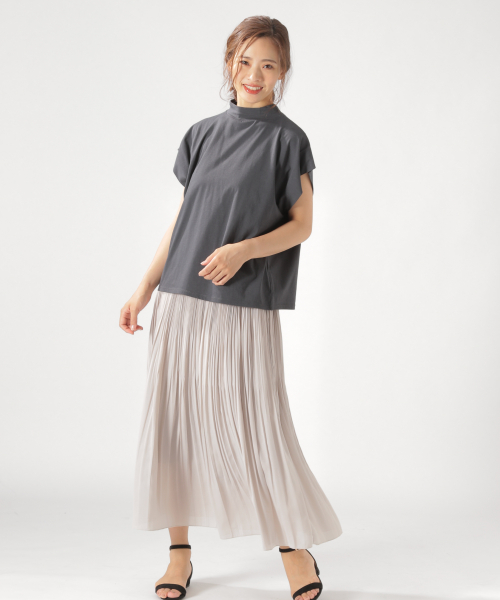BAYFLOW（ベイフロー）の「カラームジプリーツスカート（スカート・レディース・ライトグレー/レッド・SMALL/MEDIUM）」の9枚目の写真