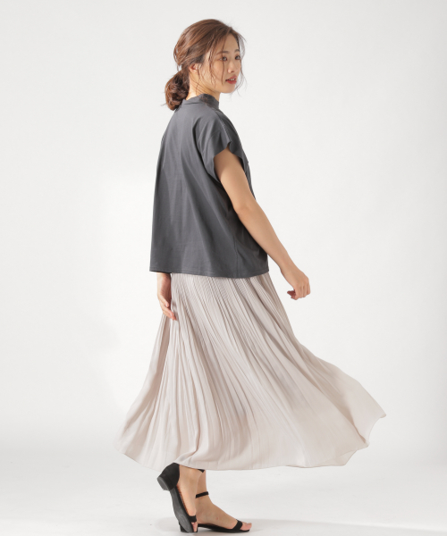 BAYFLOW（ベイフロー）の「カラームジプリーツスカート（スカート・レディース・ライトグレー/レッド・SMALL/MEDIUM）」の10枚目の写真
