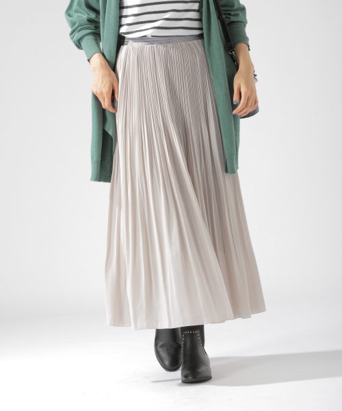 BAYFLOW（ベイフロー）の「カラームジプリーツスカート（スカート・レディース・ライトグレー/レッド・SMALL/MEDIUM）」の11枚目の写真
