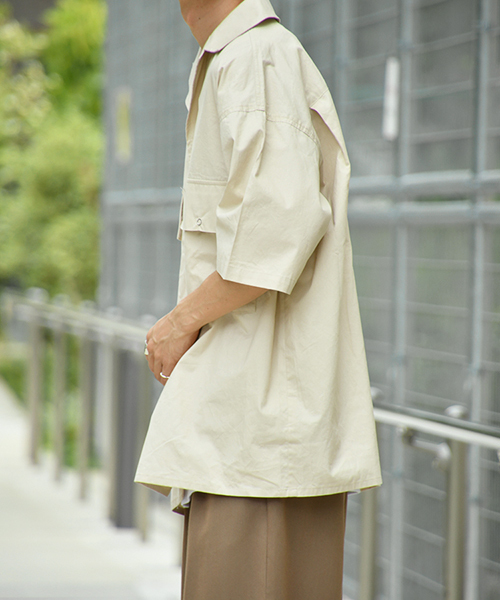 kutir（クティール）の「リングドットオープンカラーシャツ（シャツ/ブラウス・メンズ・ブラック/オフホワイト/ボルドー・MEDIUM/LARGE）」の8枚目の写真