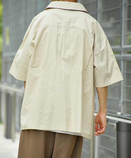 kutir（クティール）の「リングドットオープンカラーシャツ（シャツ/ブラウス・メンズ・ブラック/オフホワイト/ボルドー・MEDIUM/LARGE）」の9枚目の写真