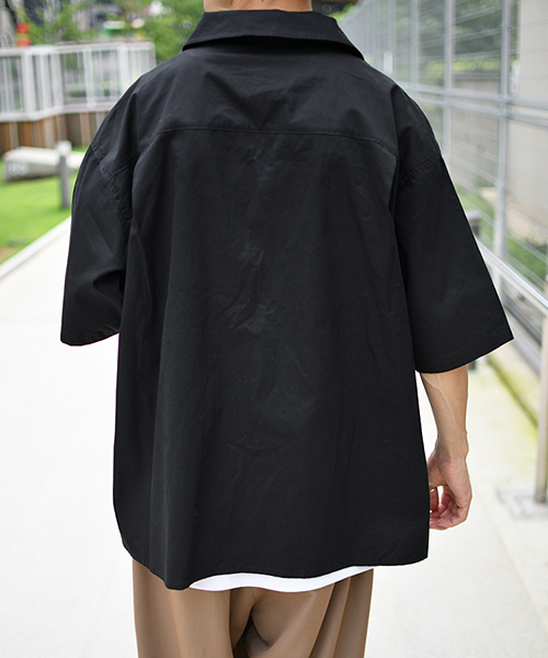 kutir（クティール）の「リングドットオープンカラーシャツ（シャツ/ブラウス・メンズ・ブラック/オフホワイト/ボルドー・MEDIUM/LARGE）」の16枚目の写真