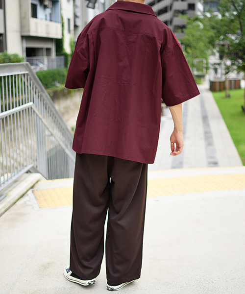 kutir（クティール）の「リングドットオープンカラーシャツ（シャツ/ブラウス・メンズ・ブラック/オフホワイト/ボルドー・MEDIUM/LARGE）」の20枚目の写真