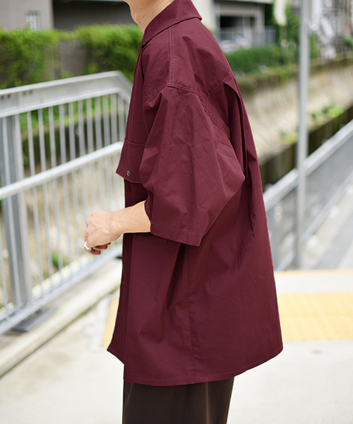 kutir（クティール）の「リングドットオープンカラーシャツ（シャツ/ブラウス・メンズ・ブラック/オフホワイト/ボルドー・MEDIUM/LARGE）」の22枚目の写真