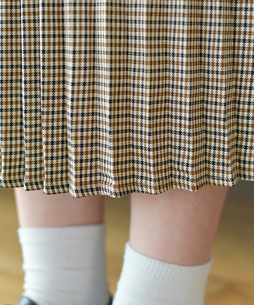 PairPair（ペアペア）の「チェックプリーツロングスカート（スカート・レディース・ブラック/ダークブラウン・FREE）」の17枚目の写真