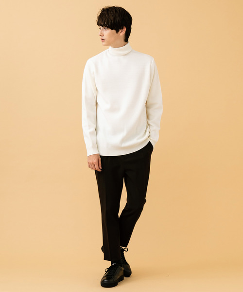 STUDIOUS（ステュディオス）の「【STUDIOUS】プレミアムミラノリブタートルネックニット（ニット/セーター・メンズ・オフホワイト/ブラック/キャメル・1/2/3）」の11枚目の写真