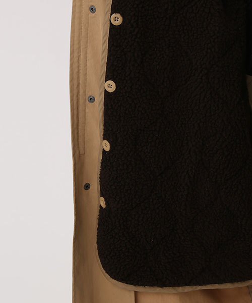 AZUL by moussy(アズールバイマウジー)の「OVER MODS COAT/オーバーモッズコート(モッズコート・レディース・カーキ/キャメル・SMALL/MEDIUM)」の12枚目の写真