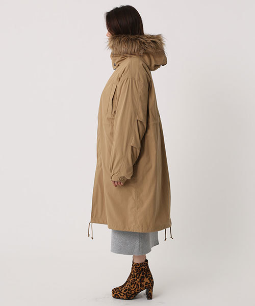 moussy モッズコート BLACK BY MOUSSY | military hood coat (コート ) |SHEL'TTER