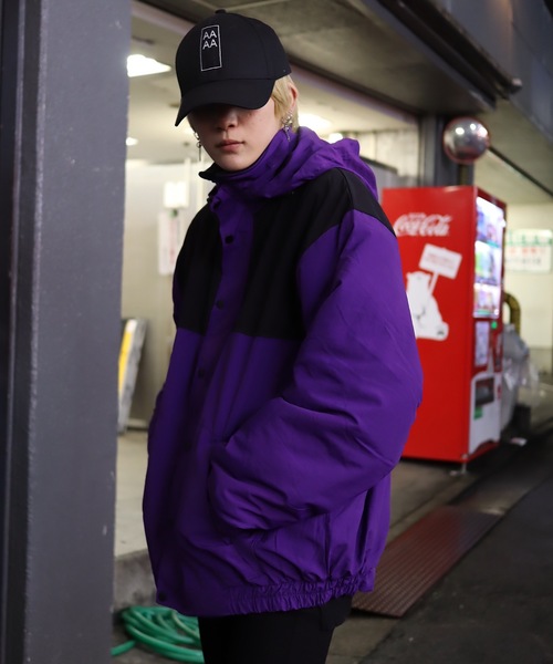 rovtski(ロフトスキー)の「【ビッグシルエット】裏フリースマウンテンJKT(ナイロンジャケット・メンズ・ブラック/ベージュ/パープル/レッド・FREE)」の3枚目の写真