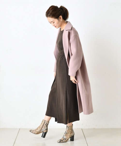 DouDou（ドゥドゥ）の「配色マルチワンピース（ワンピース・レディース・オフホワイト/ベージュ/ブラウン・FREE）」の10枚目の写真