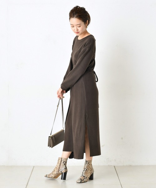 DouDou（ドゥドゥ）の「配色マルチワンピース（ワンピース・レディース・オフホワイト/ベージュ/ブラウン・FREE）」の16枚目の写真