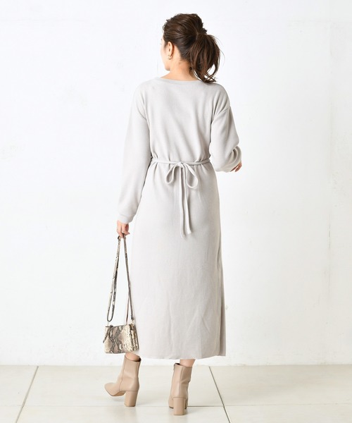 DouDou（ドゥドゥ）の「配色マルチワンピース（ワンピース・レディース・オフホワイト/ベージュ/ブラウン・FREE）」の18枚目の写真