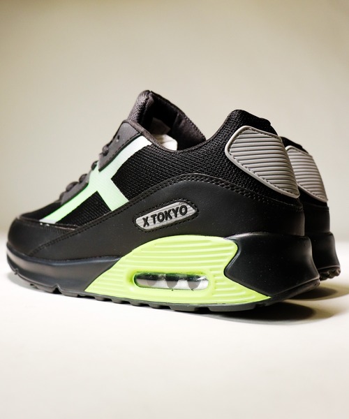 KOM ORIGINAL（ケーオーエム オリジナル）の「【X TOKYO】 メンズカジュアル ハイテクスニーカー（スニーカー・メンズ・ブラック×グリーン/ブラック×レッド・25/25.5/26/26.5/27/28）」の12枚目の写真
