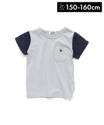 MAKE YOUR DAY（メイクユアデイ）の「デニム袖ポケットTシャツ ジュニアサイズ（Tシャツ/カットソー・キッズ）」