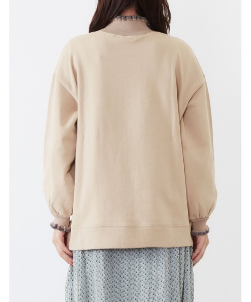 POU DOU DOU(プードゥドゥ)の「ニットフリルリブ使いプルオーバー(Tシャツ/カットソー・レディース・ベージュ/ピンク/ダークグレー・3)」の17枚目の写真