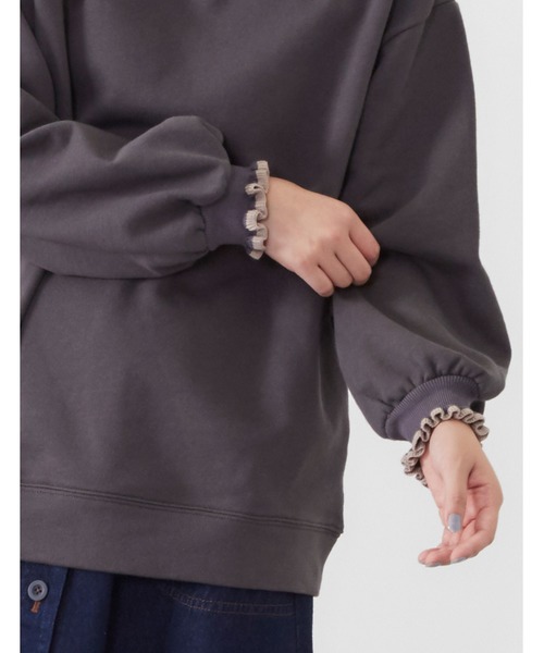 POU DOU DOU(プードゥドゥ)の「ニットフリルリブ使いプルオーバー(Tシャツ/カットソー・レディース・ベージュ/ピンク/ダークグレー・3)」の19枚目の写真