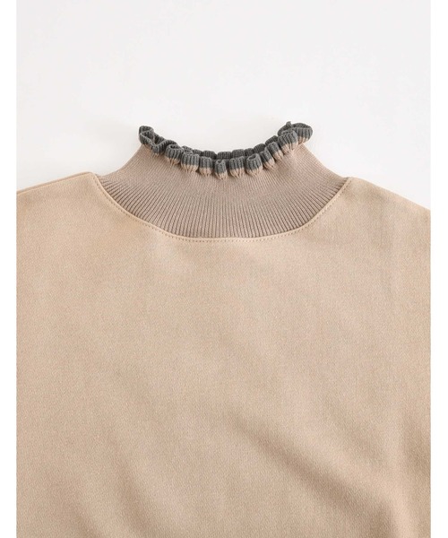 POU DOU DOU(プードゥドゥ)の「ニットフリルリブ使いプルオーバー(Tシャツ/カットソー・レディース・ベージュ/ピンク/ダークグレー・3)」の20枚目の写真