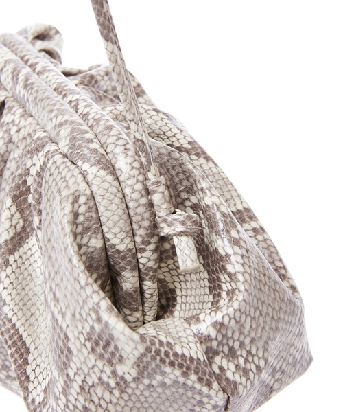 Edit Sheen（エディットシーン）の「ギャザー2wayクラッチ（クラッチバッグ・レディース・ブラック/アイボリー/パイソン・FREE）」の20枚目の写真