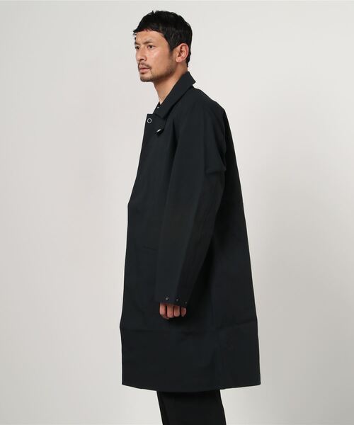 DESCENTE PAUSE(デサントポーズ)の「シェルタリングドライコート / SHELTERING DRY COAT(ステンカラーコート・メンズ・ブラック・SMALL/MEDIUM/LARGE)」の2枚目の写真