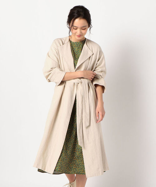 fredy repit（フレディレピ）の「綿麻ツイルガウンコート（その他アウター・レディース・オリーブ/キナリ・38）」の3枚目の写真