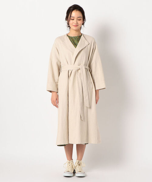 fredy repit（フレディレピ）の「綿麻ツイルガウンコート（その他アウター・レディース・オリーブ/キナリ・38）」の4枚目の写真