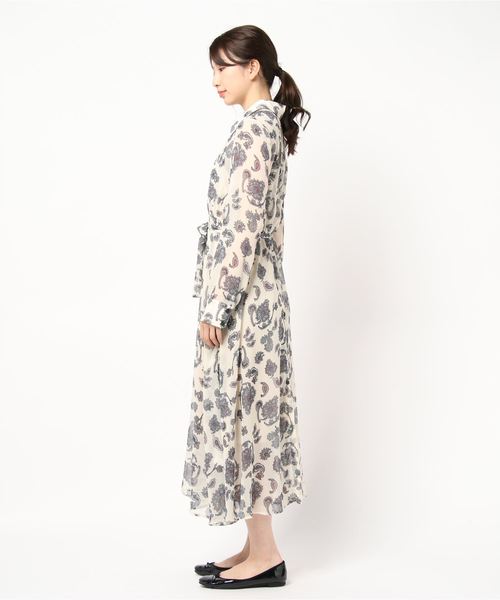 ENVYM（アンビー）の「バックスリット２ｗａｙペイズリーガウン（その他アウター・レディース・ホワイト/ブラック/グリーン・FREE）」の4枚目の写真