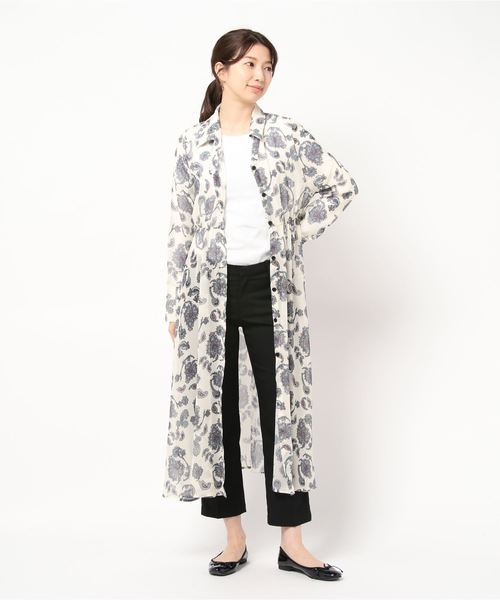 ENVYM（アンビー）の「バックスリット２ｗａｙペイズリーガウン（その他アウター・レディース・ホワイト/ブラック/グリーン・FREE）」の14枚目の写真