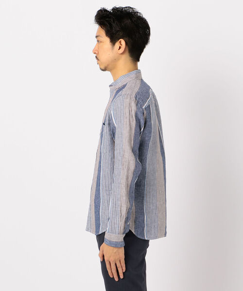 GLOSTER(グロスター)の「French linen フレンチリネン カッタウェイ シャツ(シャツ/ブラウス・メンズ・ホワイト/ライトブルー/インディゴブルー/グリーン/ブルー系その他/ブルー系その他2・S/M/L/XL)」の8枚目の写真