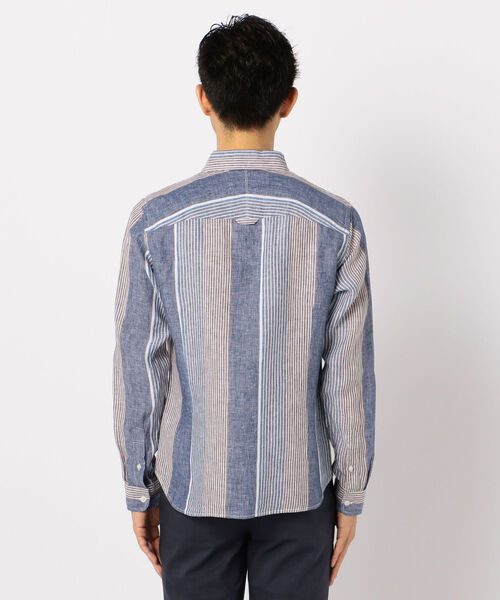 GLOSTER(グロスター)の「French linen フレンチリネン カッタウェイ シャツ(シャツ/ブラウス・メンズ・ホワイト/ライトブルー/インディゴブルー/グリーン/ブルー系その他/ブルー系その他2・S/M/L/XL)」の9枚目の写真