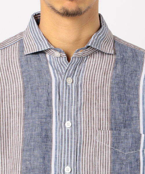 GLOSTER(グロスター)の「French linen フレンチリネン カッタウェイ シャツ(シャツ/ブラウス・メンズ・ホワイト/ライトブルー/インディゴブルー/グリーン/ブルー系その他/ブルー系その他2・S/M/L/XL)」の10枚目の写真