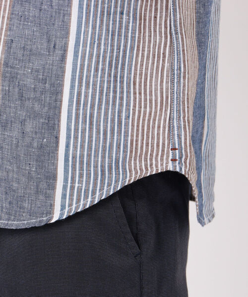 GLOSTER(グロスター)の「French linen フレンチリネン カッタウェイ シャツ(シャツ/ブラウス・メンズ・ホワイト/ライトブルー/インディゴブルー/グリーン/ブルー系その他/ブルー系その他2・S/M/L/XL)」の12枚目の写真