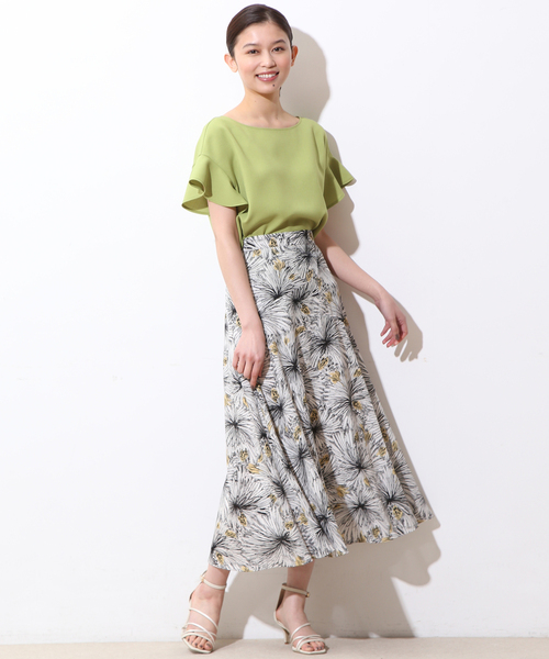 Tiara（ティアラ）の「2way麻調フリルブラウス（シャツ/ブラウス・レディース・グリーン系その他/ブラウン/グレー系その他/チャコールグレー・FREE）」の9枚目の写真