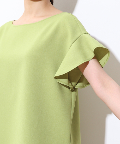 Tiara（ティアラ）の「2way麻調フリルブラウス（シャツ/ブラウス・レディース・グリーン系その他/ブラウン/グレー系その他/チャコールグレー・FREE）」の12枚目の写真