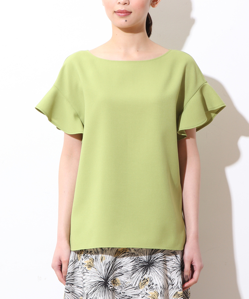 Tiara（ティアラ）の「2way麻調フリルブラウス（シャツ/ブラウス・レディース・グリーン系その他/ブラウン/グレー系その他/チャコールグレー・FREE）」の13枚目の写真