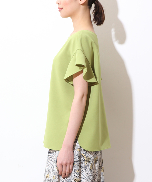 Tiara（ティアラ）の「2way麻調フリルブラウス（シャツ/ブラウス・レディース・グリーン系その他/ブラウン/グレー系その他/チャコールグレー・FREE）」の14枚目の写真