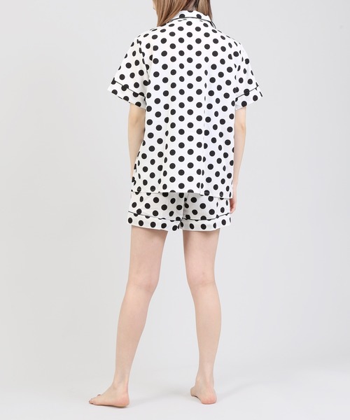 DING（ディング）の「DING/【2点セット】ドットルームウェア（ルームウェア/パジャマ・レディース・ホワイト/ブラック・FREE）」の6枚目の写真