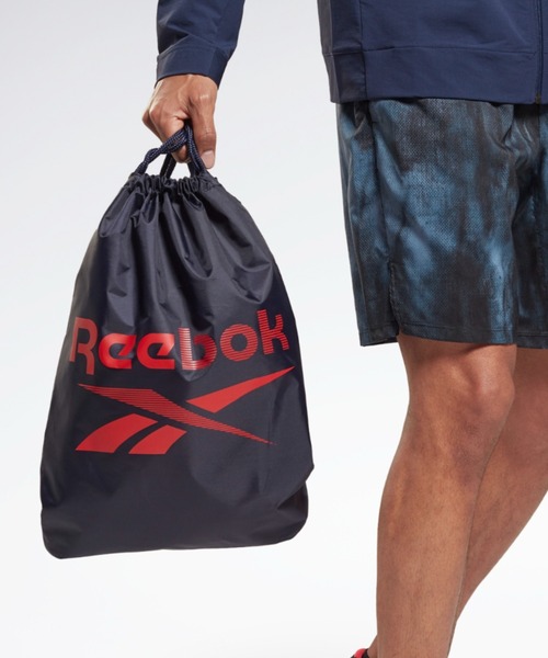 Reebok（リーボック）の「トレーニング エッセンシャルズ ジム サック / Training Essentials Gym Sack（エコバッグ/サブバッグ・メンズ・ブラック/ピンク/ピンク系その他/ブラック×ホワイト/ネイビー/ライトグレー/ブルー・FREE）」の5枚目の写真