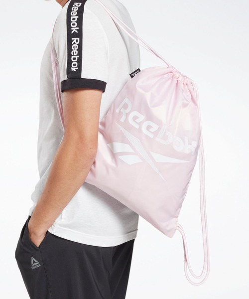Reebok（リーボック）の「トレーニング エッセンシャルズ ジム サック / Training Essentials Gym Sack（エコバッグ/サブバッグ・メンズ・ブラック/ピンク/ピンク系その他/ブラック×ホワイト/ネイビー/ライトグレー/ブルー・FREE）」の7枚目の写真