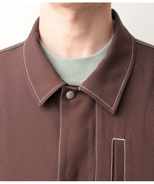 JUNRED(ジュンレッド)の「【セットアップ可能】ラスターツイルショートブルゾン(ブルゾン・メンズ・ブラック/ダークブラウン・S/M/L)」の15枚目の写真